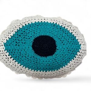 London Kaye - NEW Set of 2 Hand Crocheted Evil Eye Accent Pillows